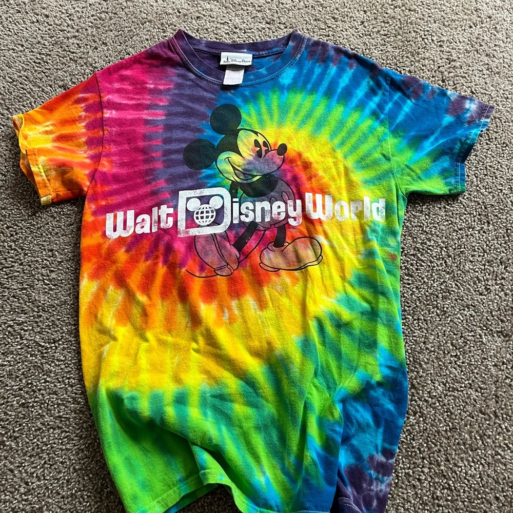 Tie Dye Disney World Adult Small T Shirt